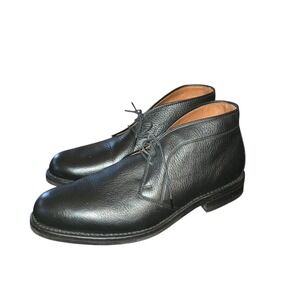 Allen Edmonds Malvern Black Pebble Grain Leather Chukka Boots 9141 Mens 9.5D USA